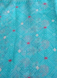 Beautiful Teal &amp; Blue Floral Saree