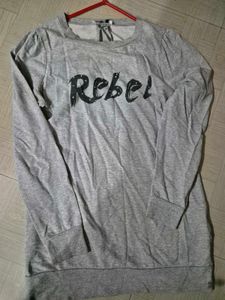 Rebel Grey Long Sleeve Top