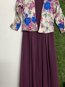 Long Dress with attached Jacket