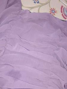 Chic Lavender Ruched Mini Dress