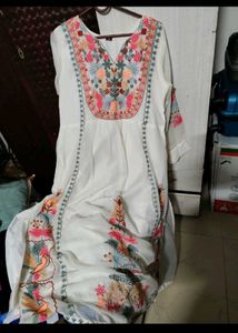 White Embroidered Kurta Set with Dupatta