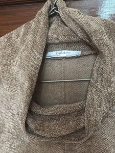 Zara Knit Cowl Neck Pocket Top