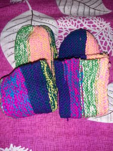 Self Knitted Winter Socks