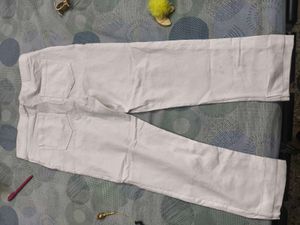 Cotton White Pants knee length 30 waist