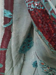 Beautiful Party Wear Saree with stitched blouse