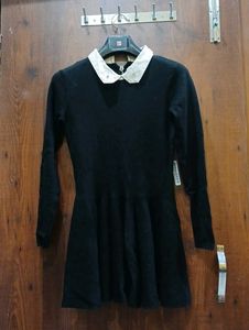 Floral White Peter Pan Collar Fit &amp; Flare Dress🖤