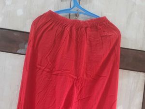 Red Embroidered Palazzo Pants