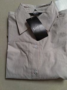 Shein Striped Button-Up Shirt