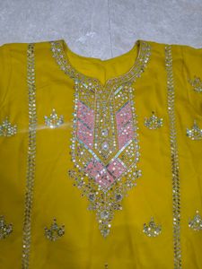 Vibrant Yellow Embroidered Kurta Set