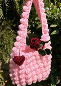 Crochet Pink cloud Bag