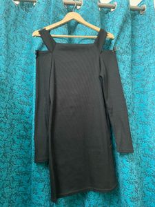Sweater Cold Shoulder Dress