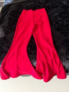 Red Shein Flared Leggings