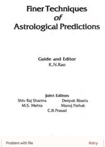 Finer Techniques of Astrological Predictions
