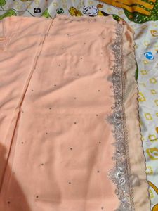 Vintage Old Saree silver thread 60 yrs