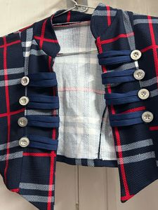 Women's Plaid Cropped Jacket