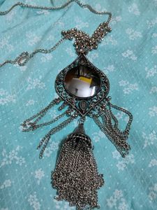 Boho Silver Statement Necklace