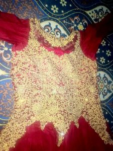Stunning Red &amp; Gold Ethnic Gown