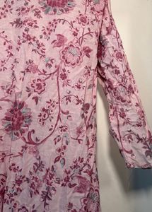 Light Pink Floral Print Kurta