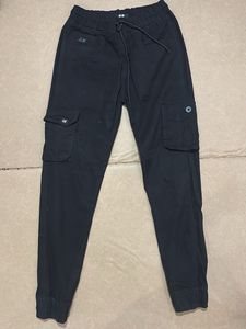 Men's Black Cargo Jogger Pants
