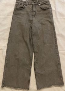 Grey Wide Leg/flared Jeans