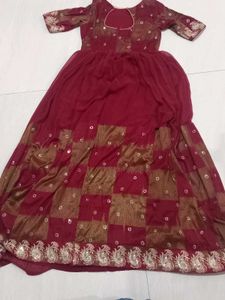 Elegant Maroon Ethnic Gown