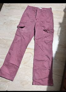 ZARA pink Cargo Jeans