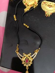 Designer Gold Plated Mangalsutra Set 4  ka
