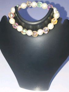 Braslate Acrylic  Pearl's golden white steachable