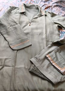 Elegant Sage Green Kurta Set