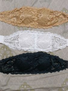 Lace Strapless Tube Bra