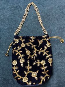 Embellished Velvet Potli Bag