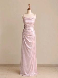 Elegant Pink Ruched Bodycon Dress