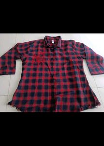 Chic Red Plaid Button-Up Shirt