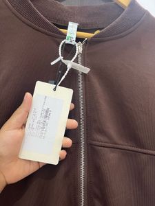 Brown Zip-Up Bomber Jacket