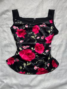 Floral Satin Camisole Top