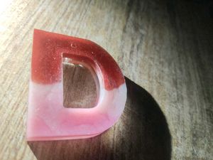 Glitter Letter 'D' Keychain