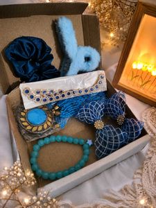 Blue &amp; Gold Rakhi Hamper 🩵