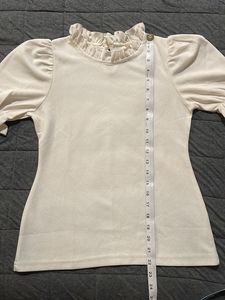 Vintage Ruffled Cream Top