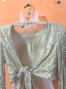 Sparkling Sequin Crop Top