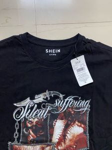 SHEIN Black Graphic T-Shirt