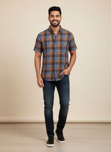 Bean Pole - Men's Plaid Short Sleeve Shirt