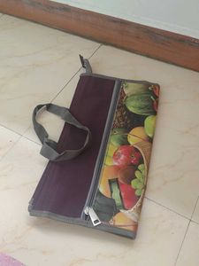 Insulated Fruit Print Tote Bag