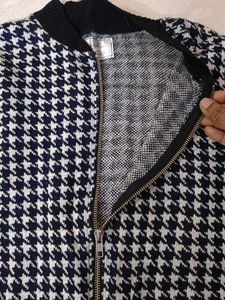 Houndstooth Bomber Jacket