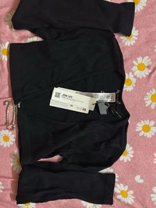 Zara Black Cropped Cardigan