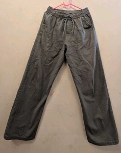 H&M LINEN Grey Pants