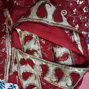 Embroidered Net Dupatta