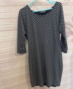 Van Heusen - black and white geometric print dress