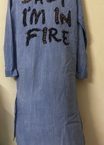 Blue A-line Top