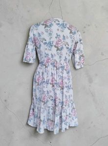 Floral Print Square Neck Dress