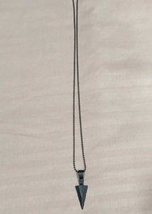 Black Arrowhead Pendant Necklace